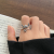 Zhiyun Gingerbread Man 925 Silver Accessories Non-Fading Niche Personality Ins Cartoon Sterling Silver Ring Non-Fading Wholesale