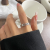 Zhiyun Personalized Simple Coin 925 Sterling Silver Ring Non-Fading Small Zhongwang Red Jewelry Open Ring Female Wholesale
