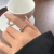 Zhiyun Personality Big Circle Mouth 925 Silver Ring Non-Fading Minority Simple All-Match Internet Celebrity Opening Marcasite Ring Silver Ring Female