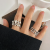 Zhiyun 925 Silver Ring Women's Fence Personalized Hip Hop Indifference Trend Sterling Silver Hand Jewelry Open Ring Does Not Fade