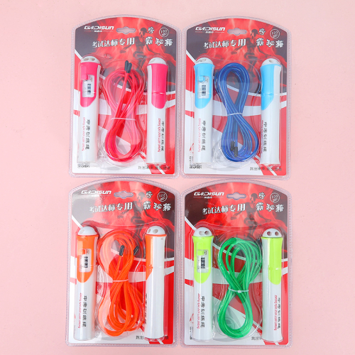 jump rope for senior high school entrance examination adult fitness children‘s steel wire counting rope training competition examination special rope