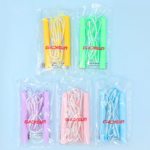 Bamboo Rope Skipping Children‘s Jumping Rope Soft Bead Non-Knotted Anti-Winding Student Sporting Goods Rope Skipping Wholesale