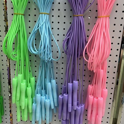Factory Direct Sales Wholesale Macaron Color Series Skipping Rope Senior High School Entrance Examination Training Primary School Children‘s Fitness Exercise 1 Bundle 10 Pieces