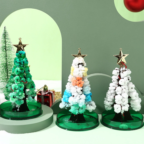 internet celebrity magic magic christmas tree science crystallization toy flowering tree diy paper tree flowering creative gift