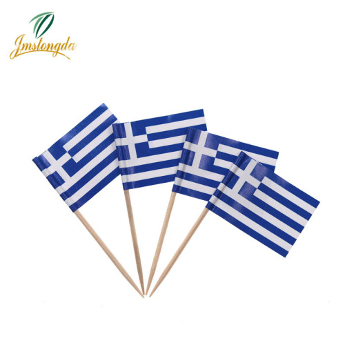 迷你牙签旗希腊国旗装饰蛋糕果盘冰淇淋可混搭可定制