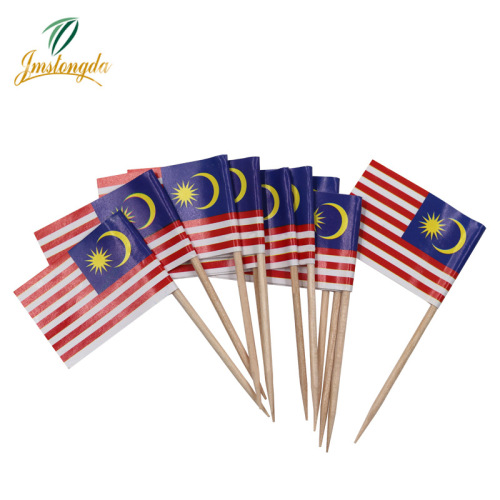 马来西亚国旗牙签旗酒吧派对餐厅会所装饰食物饮品水果等可定制