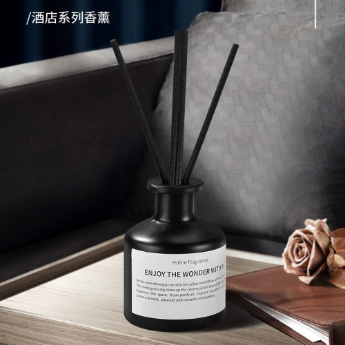 minimalist black and white frosted fire-free aromatherapy hotel ornaments indoor rattan volatile liquid fragrance air freshing agent wholesale