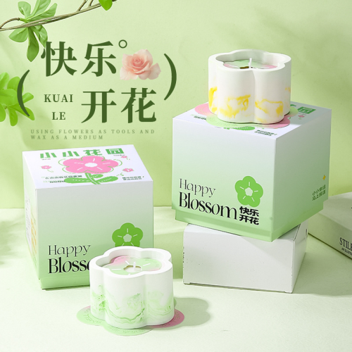happy blossom candle aromatherapy birthday gift for girlfriend student gift box bedroom soy wax lasting fragrance wholesale