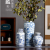 New Chinese Ceramic Vase Blue and White Porcelain Hydroponic Porcelain Decoration Living Room Flower Arrangement Home Decorations High-Grade
