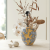 Ladylike French Chinese Style Blue and White Porcelain Ceramic Vase Decoration Living Room Flower Arrangement Color Porcelain Hydroponic Vessel