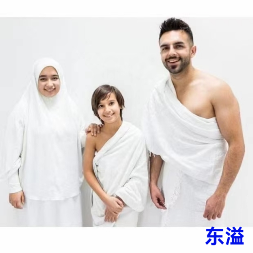 穆斯林中东毛巾朝觐服压花朝拜巾外贸热卖毛巾大尺寸戒衣厂家现货