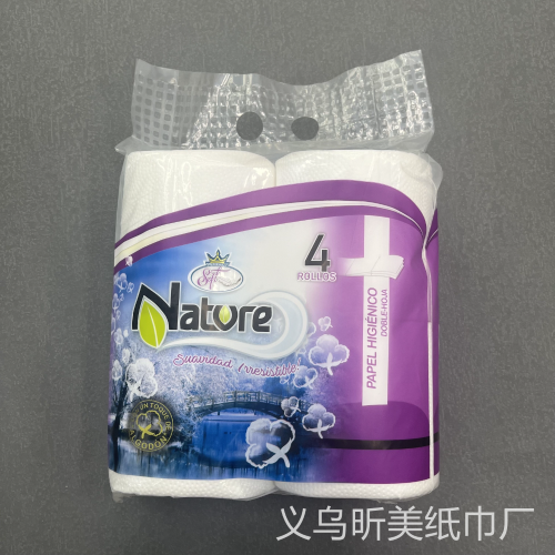 foreign trade tissue hollow roll paper wholesale export embossed roll paper three layers two rolls toilet paper toilet paper
