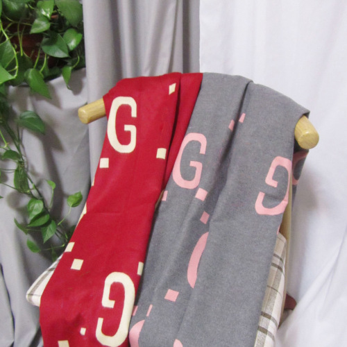 新款韩版东大门双GG仿羊绒围巾女士围脖大G双面加厚披肩微商爆款