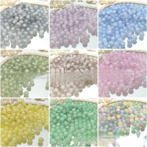 8mm jade broken imitation jade material two-color beads loose beads beaded bracelet necklace handmade diy material jewelry accessories ornament accessories