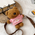 Cross-Border Hot Teddy Bear Plush Bag Women's Shoulder Messenger Bag Cute Student Coin Purse Plush Phone Bag Wholesale