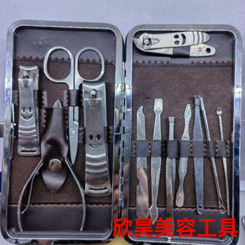 nail scissor set nail clippers set 12-piece set manicure set nail clippers factory in stock manicure set logo