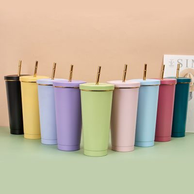 Vacuum Stainless Steel Straw Coffee Cup
