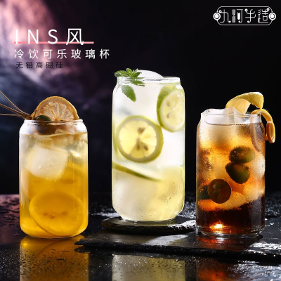 Internet Celebrity Ins Cola Glass Creative Transparent Cans Drink Cold Extract Cold Drink Large Capacity Coffee Or Tea Cup
