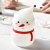 Christmas Snowman White Jade Glass Drinking Cup Creative Coffee Cup Large Capacity with Lid Mug Children's Birthday Gifts