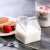 Japanese Ins Square Box Breakfast Milk Glass Thick and High Temperature Resistant Microwaveable Borosilicate Color Creative Shape