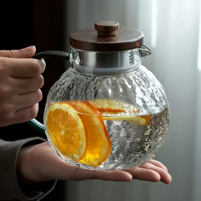 Glass tea set,High borosilicate glass teapot，Transparent glass kettle，Glass juice pot，High temperature resistant drinking water kettle