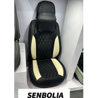 Santa Bolia Full Leather Car Cushion All-Inclusive Patchwork Luxury Design Cushion Four Seasons Universal