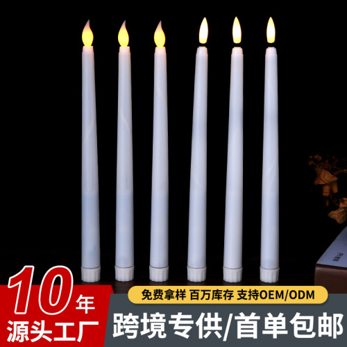 valentine‘s day led electronic candle flame head long brush holder candle light atmosphere birthday proposal simulation candle cross-border