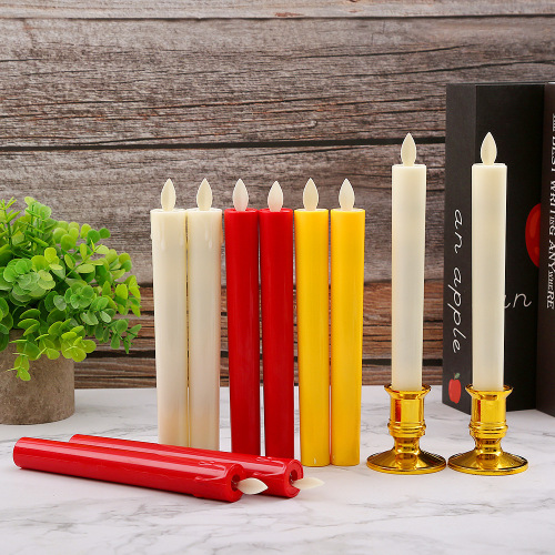 factory direct sales long brush holder electronic candle buddha worship blessing candle light swing flame simulation smoke-free wedding decoration lamp