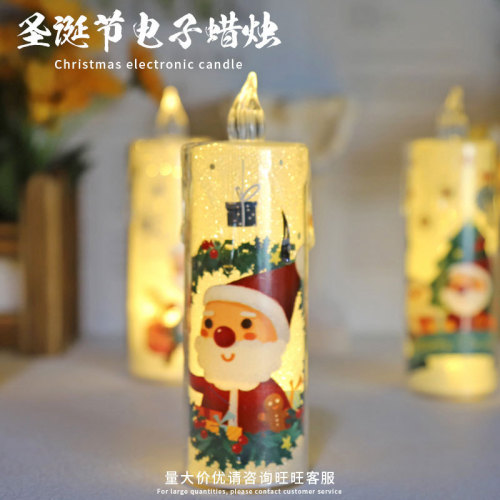 christmas led crystal transparent electric candle lamp atmosphere night light european candlestick party wedding celebration decoration ornaments