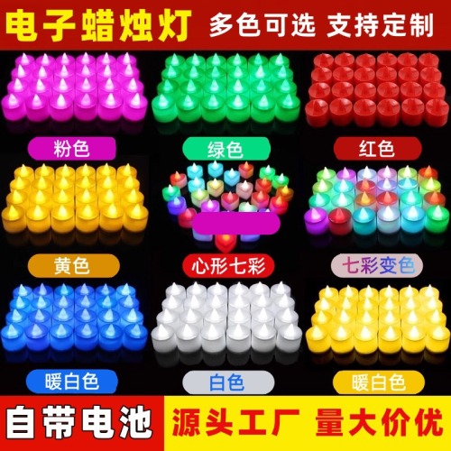 luminous led electronic candle light internet celebrity proposal creative layout supplies birthday heart-shaped scene prop decoration
