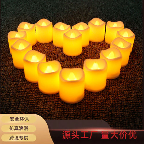 cr2032 wave mouth tealight cross-border remote control electronic candle home wedding hotel romantic atmosphere candle light