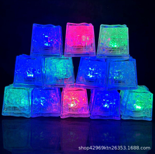 led colorful luminous transparent ice cube bar ktv party color changing decoration ambience light waterproof candle light