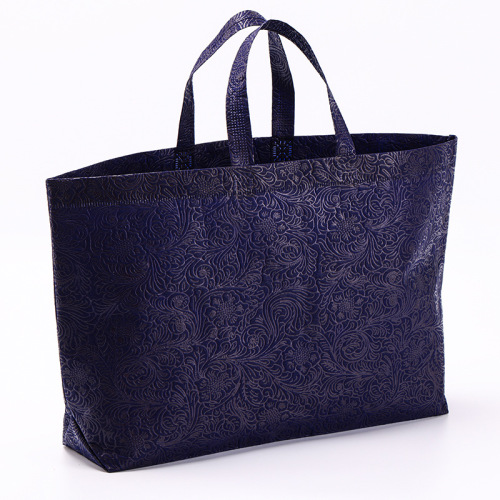 定制花纹广告购物袋立体压纹无纺布袋服装购物手提礼品袋包装袋