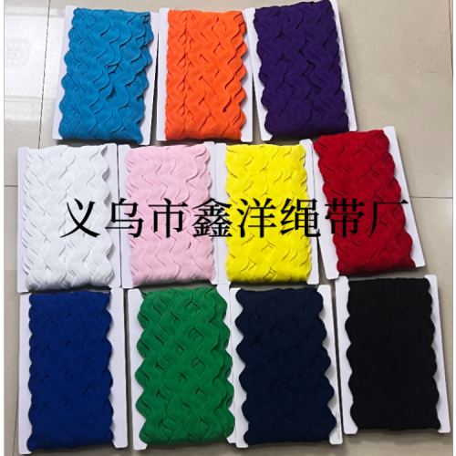 2.5cm color corrugated ribon clothing skirt accessories accessories luggage accessories sailor belt 2024 new dyed