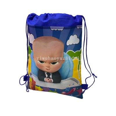 Baby Boss Draw string Bag Children Non-Woven Bag Cartoon Drawstring Bag Party Travel Camping