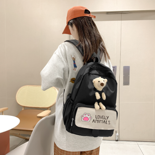 Backpack Student Bag Canvas Bag Korean Style Student Bag Casual Nylon Backpack Luggage One-Piece Delivery