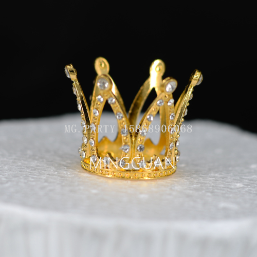 mini crown mini heart-shaped alloy crown crown birthday cake little thumb crown decoration ornaments