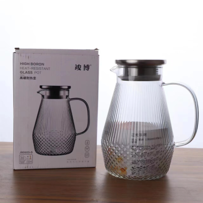 Household Large Capacity Glass Cold Water Bottle Heat Resistant Cold Boiled Water Cup Heat Resistant Living Room Teapot Juice Jug Summer