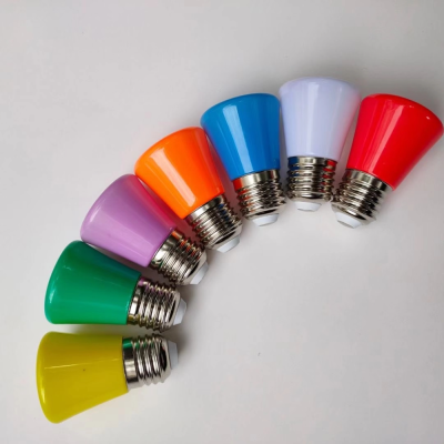 Led Small Colored Bulb T 45 Color Bulb E27 Screw Crown Flat Head Colored Bulb Holiday Wedding Celebration Decoration Bulb