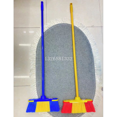 Very Popular Foreign Trade Household Daily Use Cleaning Broom Indoor and Outdoor Plastic Broom Factory Direct Sales