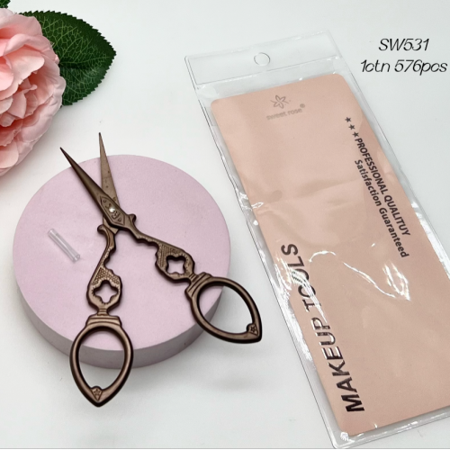 beauty scissors eyebrow trimmer makeup tools eyelash scissors foreign trade special choice stainless steel scissor
