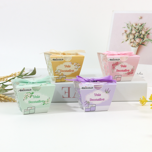Creative Glass Cup Candlestick Aromatherapy Candle Gift Box Set Romantic Smoke free Atmosphere Decoration