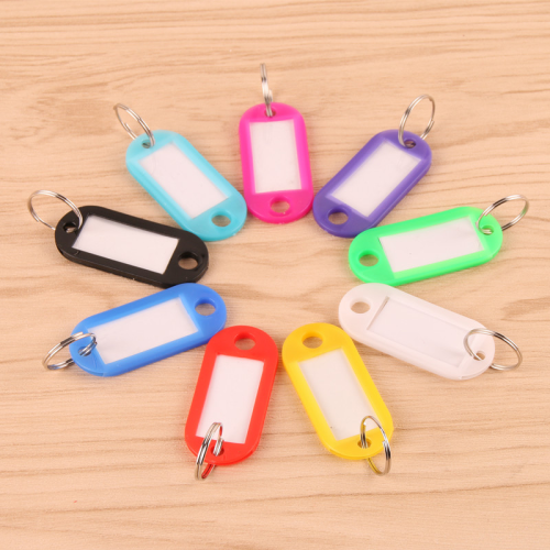 factory direct color plastic key card classification keychain luggage tag hotel marker key accessories