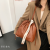 Korean Style Retro Large Capacity Shoulder Bag Women's 2023 New Winter All-Matching Pleated Simple Niche French Bucket Bag