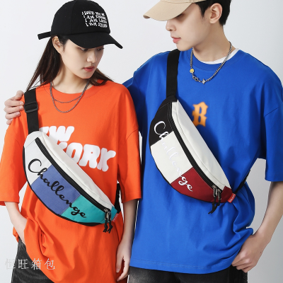 23 Summer New Ins Fashion Brand Word Wild Unisex Crossbody Bag Korean Fashion Outdoor Leisure Men's and Women's Chest Bags