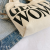 Factory Wholesale Women's Shoulder Simple Artisitc Large Capacity Student Cloth Bag Casual Handbag Letter Printed Canvas Bag