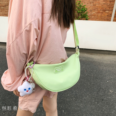 Summer Little Fresh Macaron Simple Bag Female Crescent Dopamine Special-Interest Design Large Capacity Dumpling Bag