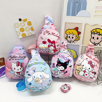 Children's Bag Wholesale Cute Girls' Messenger Bag Cartoon Animation Good-looking Chest Bag New Snack Shoulder Bag