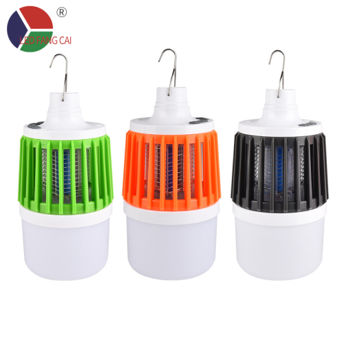 New LED Electric Shock Type Mosquito Killing Lamp Outdoor Lighting Mosquito Killer Battery Racket Household Mute Mosquito Lamp USB Charging Mosquito Killing Lamp