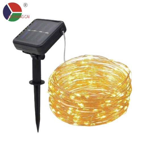 led solar outdoor waterproof copper wire lighting chain christmas festival ornamental floor outlet garden lamp lighting chain